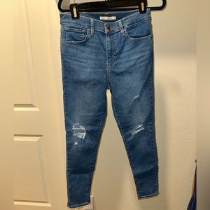Levis 720 Dark wash super skinny high rise